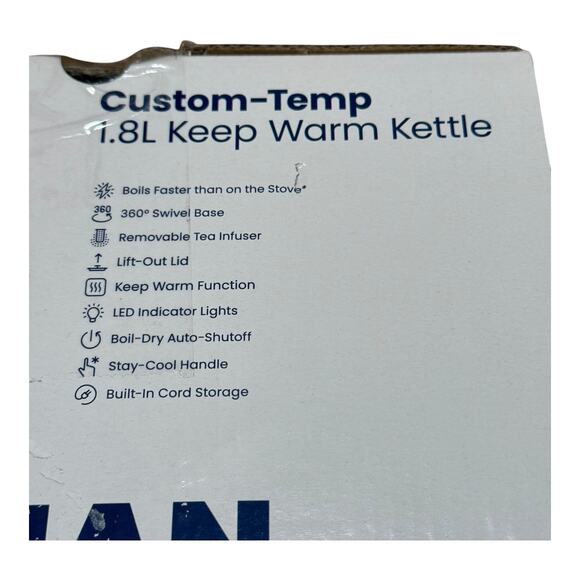 NEW Chefman 1.8L ELECTRIC TEA KETTLE Digital Precision + Tea Infuser Boil Water - Picture 3 of 7